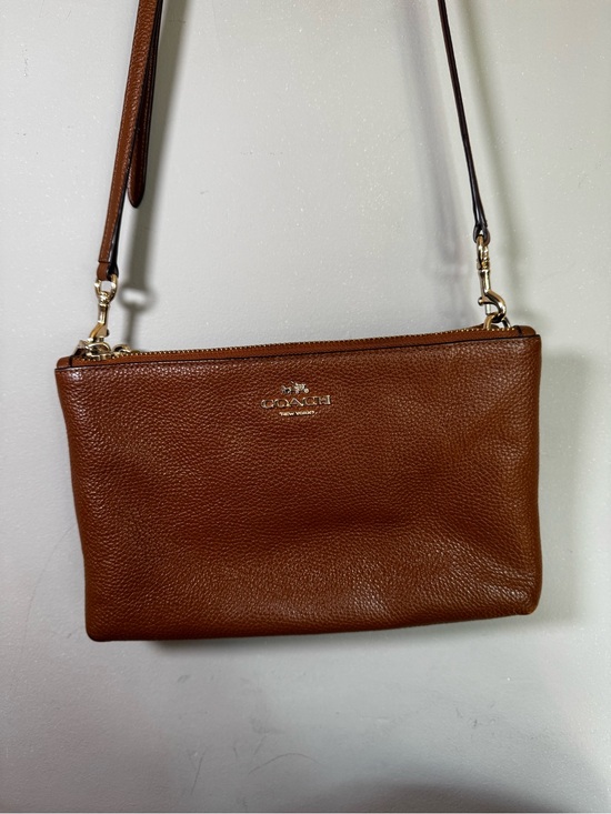 Coach Handbags - Coach Lyla Brown Pebbled Leather Crossbody Bag F38273